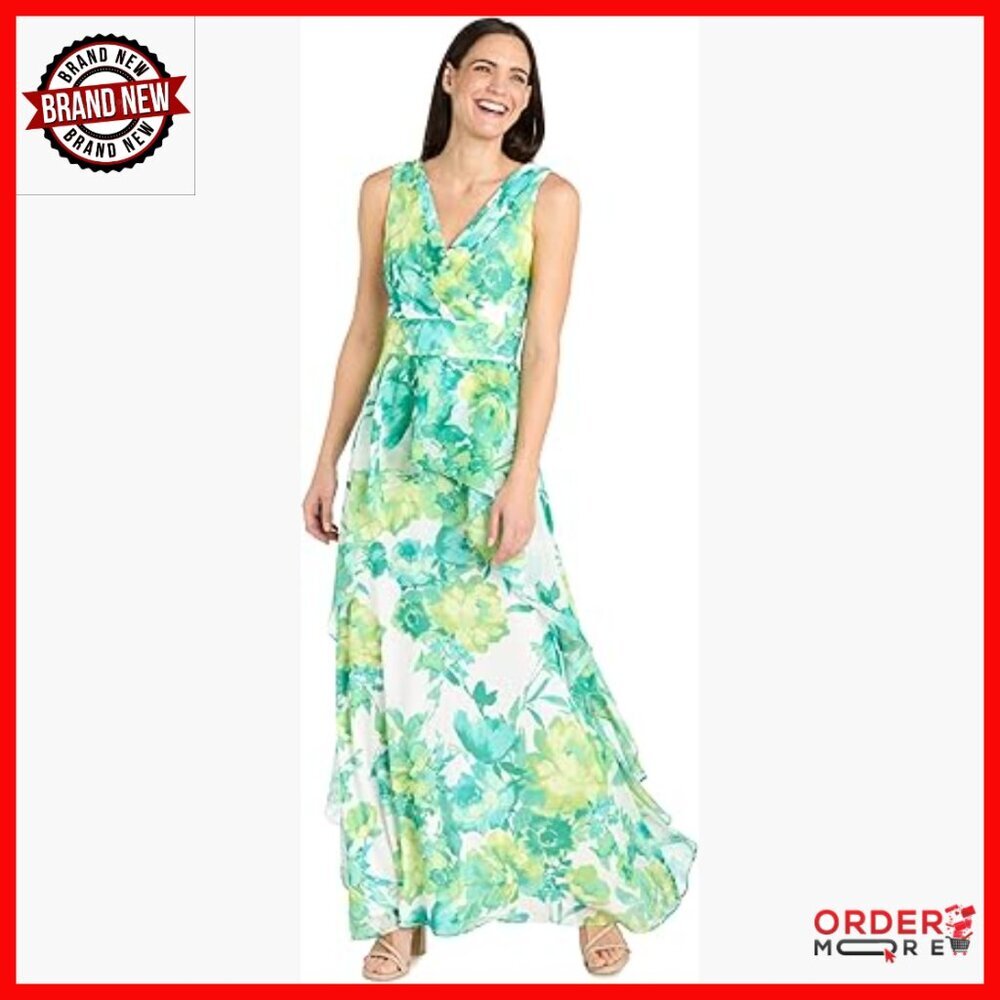 Chiffon Halter Maxi Dress with High Low Ruffle Skirt - Flowy Spring Summer